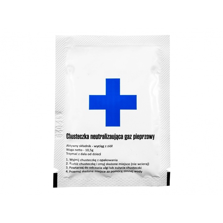 Laveta militara pentru decontaminare SP Militar 24 impotriva gazelor lacrimogene si iritante, 10.5 grame