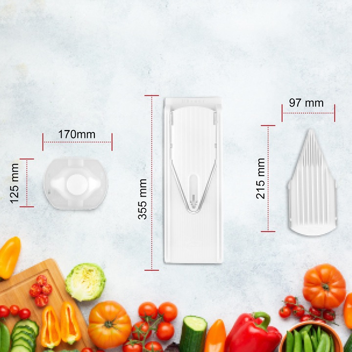 Комплект Кухненско ренде Бьорнер Slicer V3 TrendLine основен бял