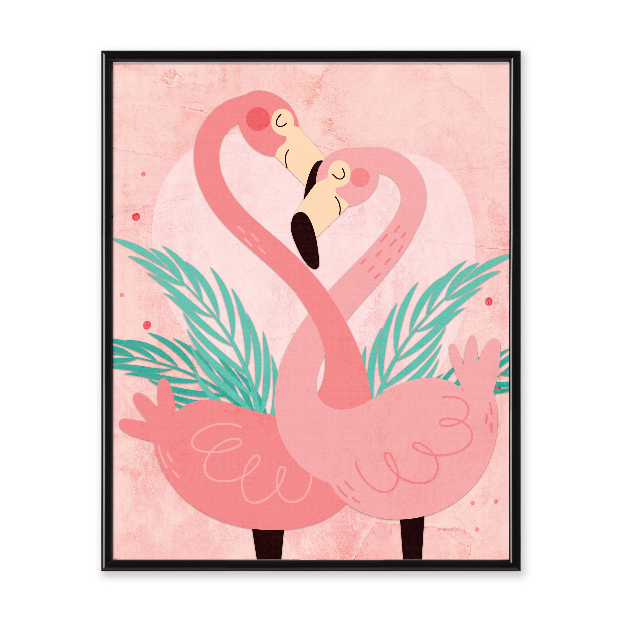 Loaded Peddling caustic Tablou cu rama, Flamingo, Valentine's Day Ziua Indragostitilor, 40 x 50 cm  - eMAG.ro