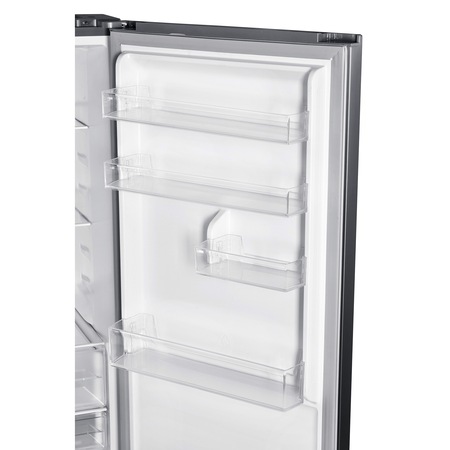 Combina frigorifica Pyramis FSK200 Black Glass, total NO FROST, clasa F, capacitate totala 347 lt, display Touch Control, iluminare LED