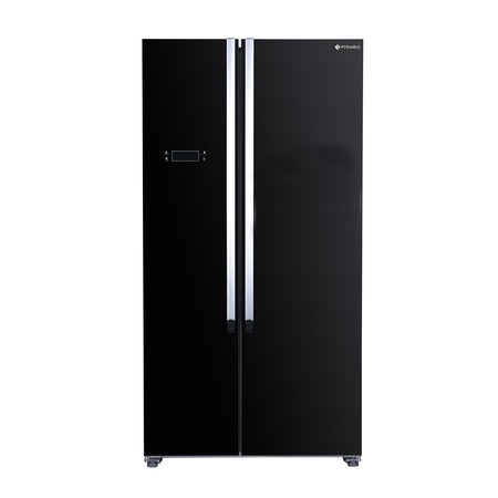 Syde by Side Pyramis FSO189 Black Glass, total NO FROST, clasa F, capacitate totala 532 lt, display Touch Control, iluminare LED