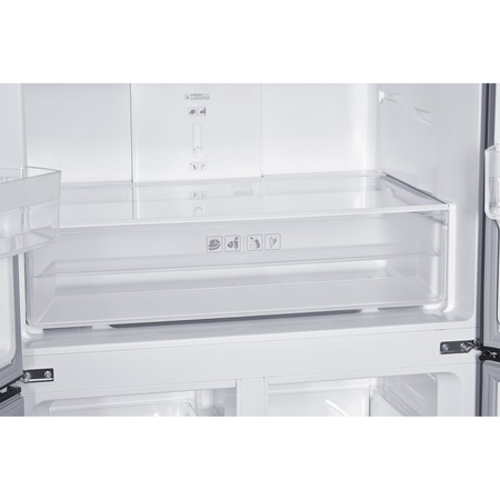 Syde by Side Pyramis FSO199 Multi Door Black Glass, total NO FROST, clasa F, capacitate totala 362 lt, display Touch Control, iluminare LED