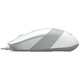Mouse A4tech, PC sau NB, cu fir, USB, optic, 1200 dpi, butoane/scroll 4/1, buton selectare viteza, Alb/Gri