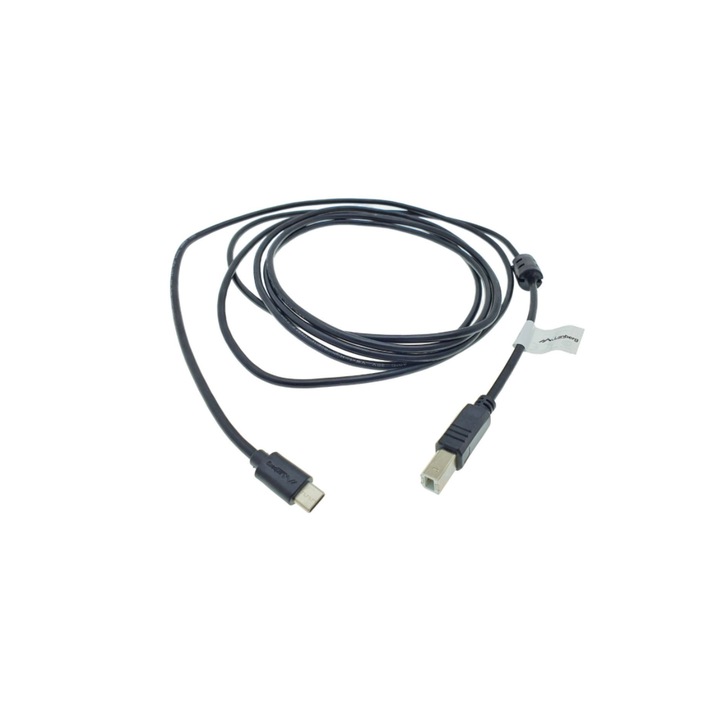 Cablu pentru imprimanta, USB-C la USB-B, 3 m, Negru