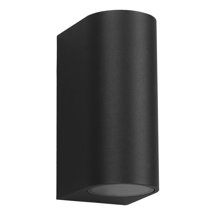 Modern Ovalis kerti lámpa 2 fényforrással, Eko-Light Sp. z oo, Alumínium, 150x68x81 mm, Fekete