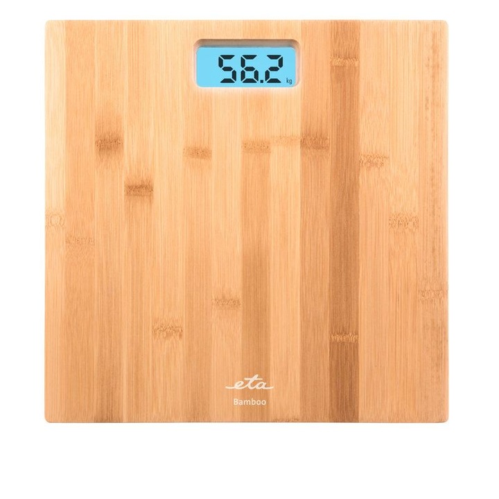 Везна за баня Eta Bamboo, 180 кг, дърво