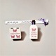 Trusou botez personalizat pentru fete Fluturasi Mov cu Lumanare si Cutie Trusou