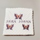 Trusou botez personalizat pentru fete Fluturasi Mov cu Lumanare si Cutie Trusou