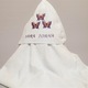 Trusou botez personalizat pentru fete Fluturasi Mov cu Lumanare si Cutie Trusou