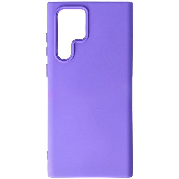 Силиконов калъф за Samsung Galaxy S22 Ultra 5G, вътрешност от силикон TPU и микрофибър, ултра безопасна камера, Aziao Protect Tech, лилав