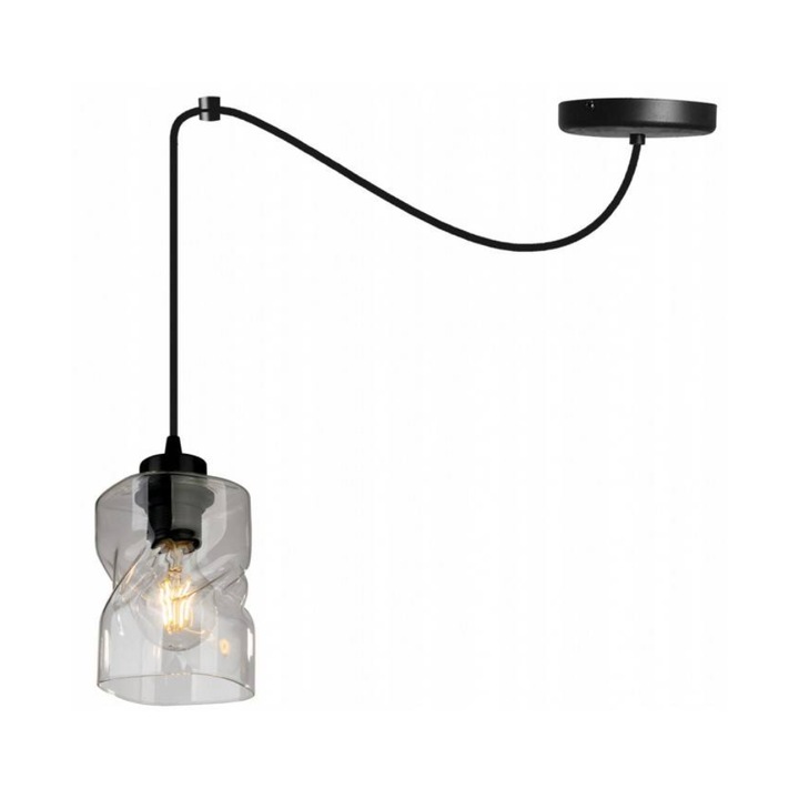 Light Home, Pendulum Csillár, Fém, E27, 200 cm, Fekete