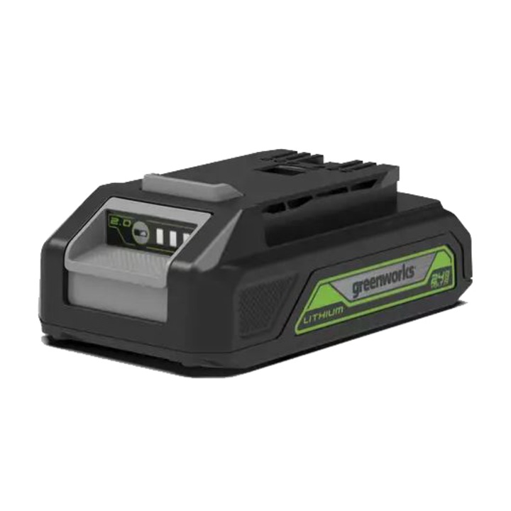 Батерия, Greenworks, 24 V, 2 Ah, черна