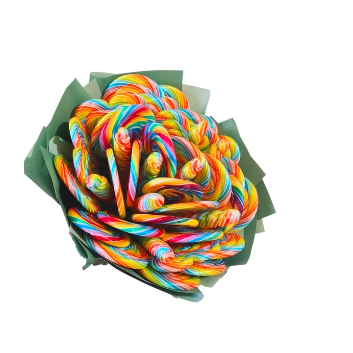 Acadele Colorate Buchet din Acadele, buchet din dulciri 40 de bucati, multicolor - eMAG.ro