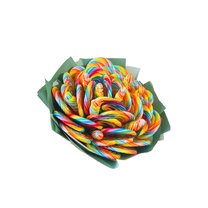Acadele Colorate Buchet din Acadele, buchet din dulciri 40 de bucati, multicolor - eMAG.ro