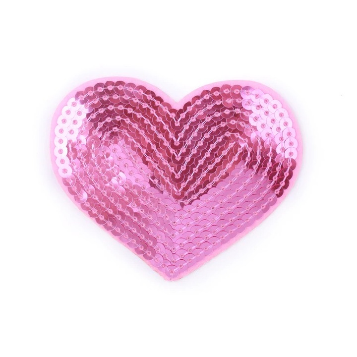 Petic textil brodat Queen of Hearts, 7x8.3 cm