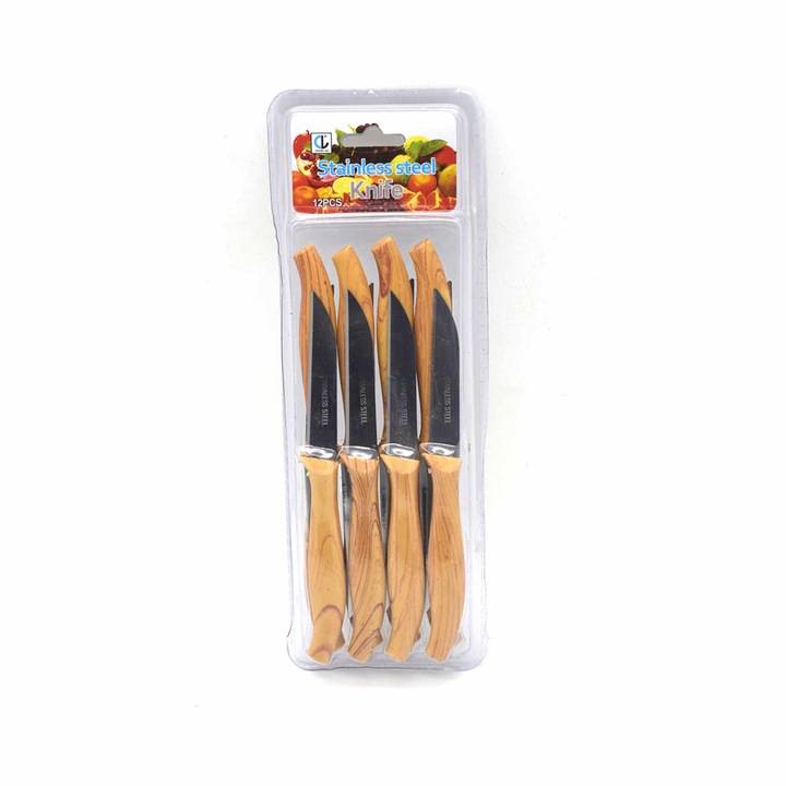 Set cutite 12 piese maner plastic, 24x8 cm