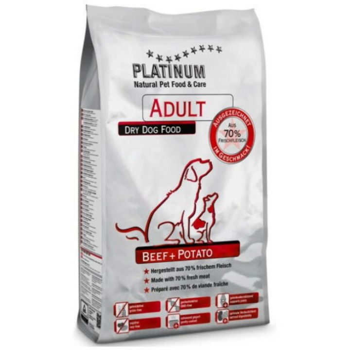 Platinum Adult Marhahús & Burgonya, Száraz Kutyaeledel 5 kg