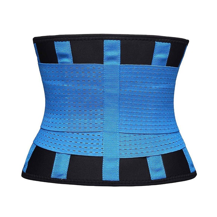 SIKS karcsúsító öv alakformáláshoz, neoprén, XXL méret, fekete / kék