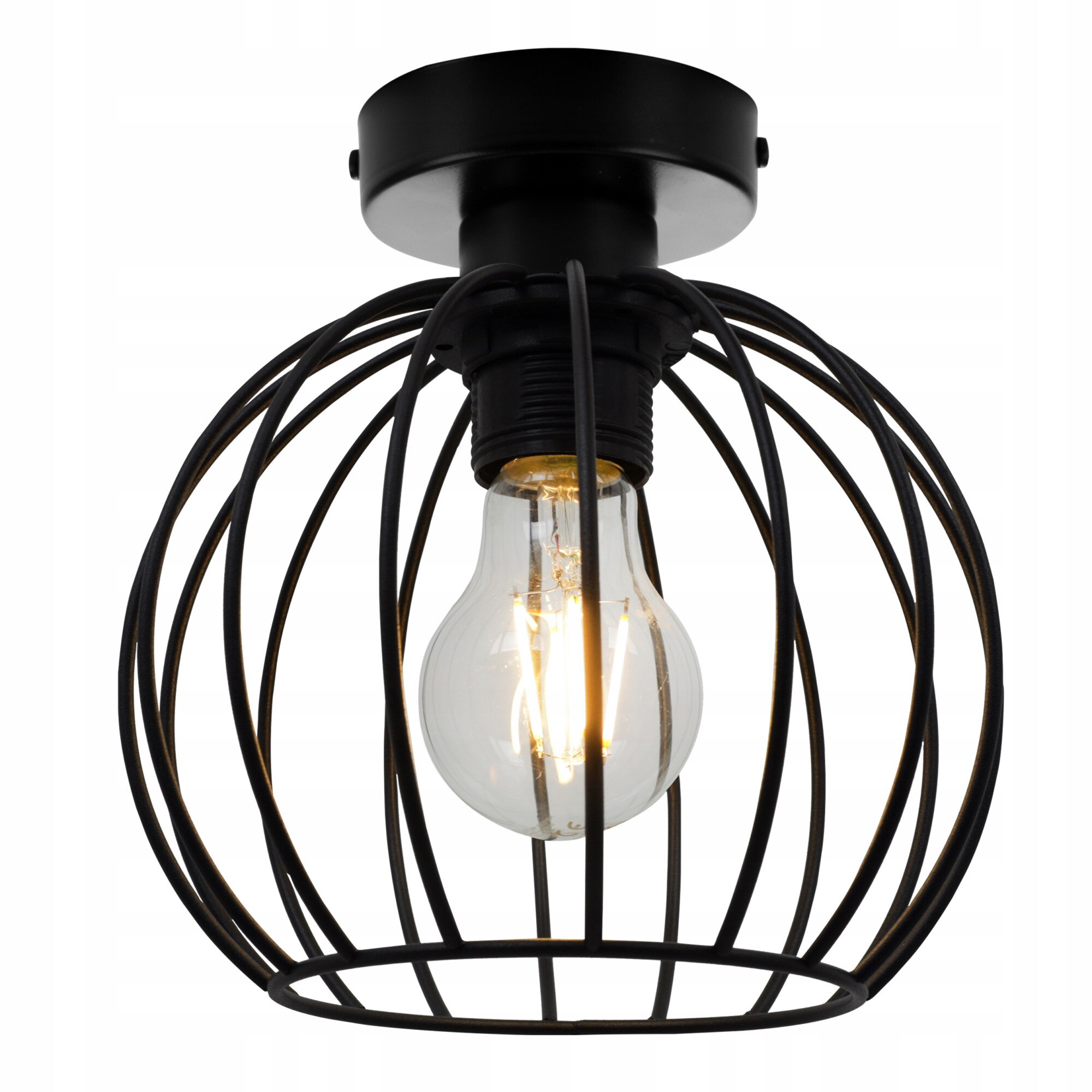 Plafoniera Loft, Light Home, Metal, E27, 20x18 cm, Negru eMAG.ro