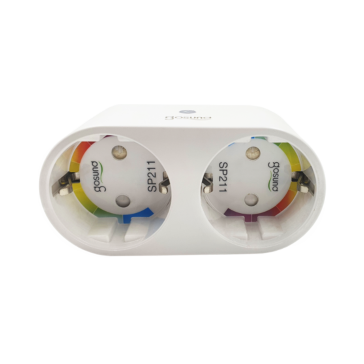 Смарт контакт, GOSUND, двоен, 15A, бял