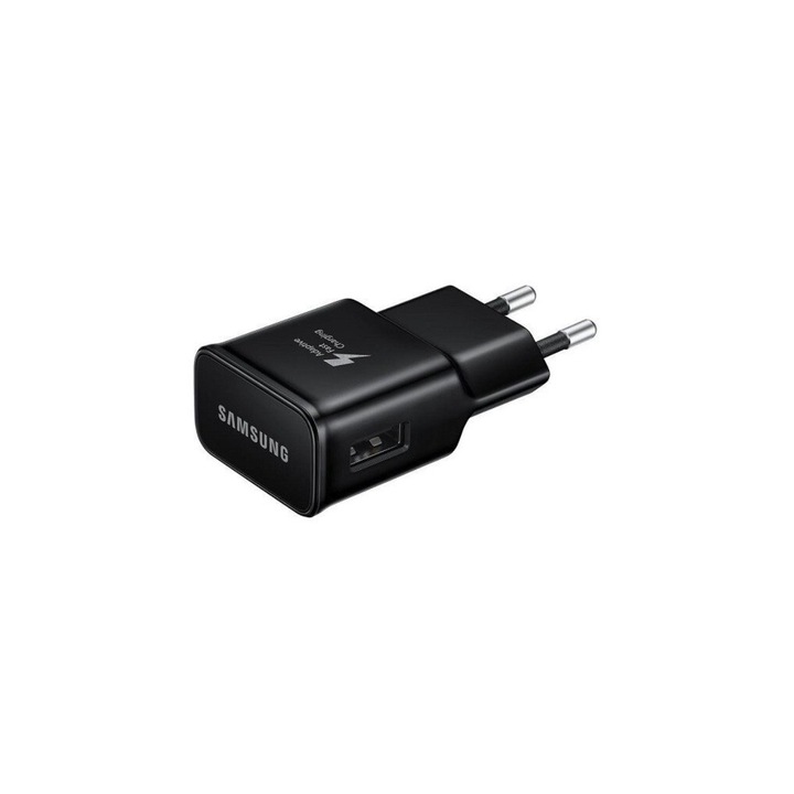 Адаптер за зареждане Samsung, USB, Бързо зареждане, Черен