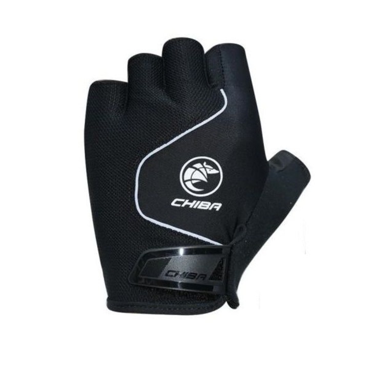 Manusi ciclism Chiba Cool Air, Fibra de carbon, Negru, XL