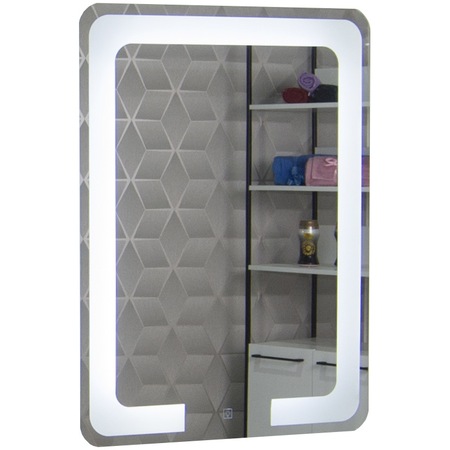 Oglinda baie cu iluminare LED Badenmob, intrerupator touch, 60x80cm, clasa energetica G