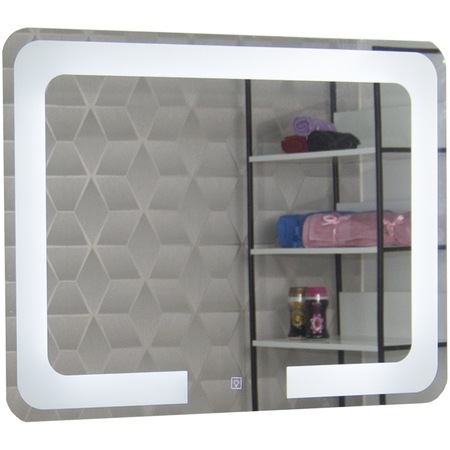 Oglinda baie cu iluminare LED Badenmob, intrerupator touch, 80x60cm, clasa energetica G