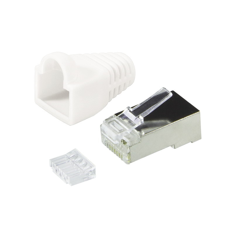 Conector Rj45 Modular Conector modular, Logilink, RJ45, 100 buc, Alb - eMAG.ro