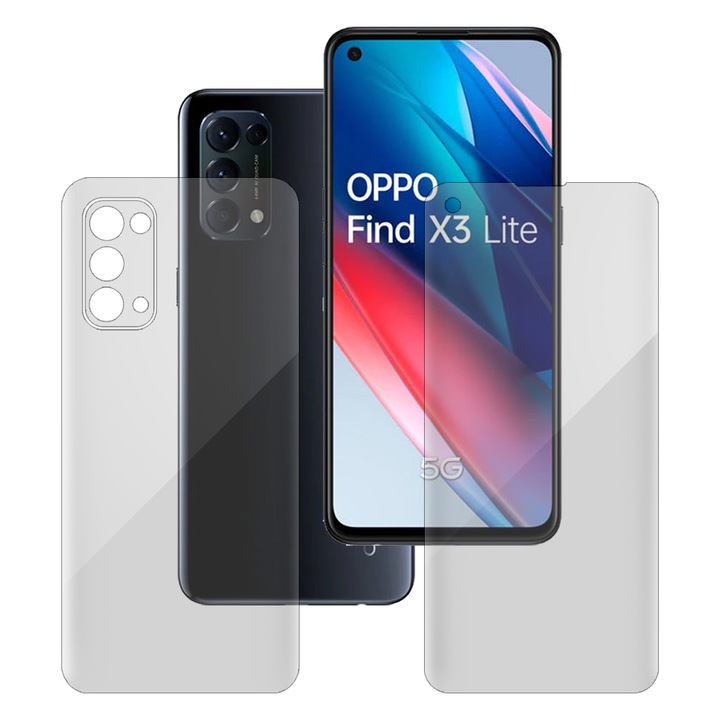 Комплект 2 фолиа SILKASE за Oppo Find X3 Lite, защита на телефона, възобновяем силикон