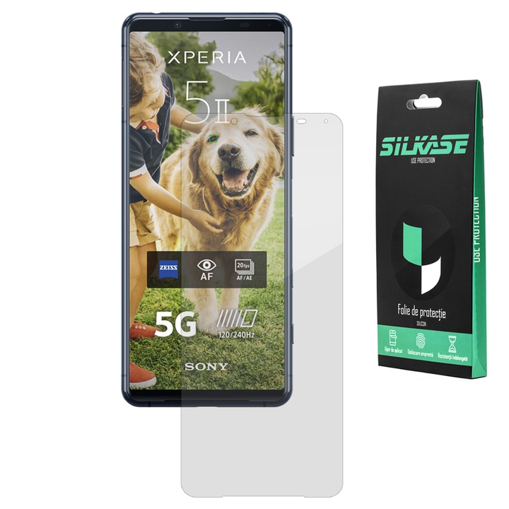 Фолио SILKASE за Sony Xperia 5 II, защита на екрана, възобновяем силикон