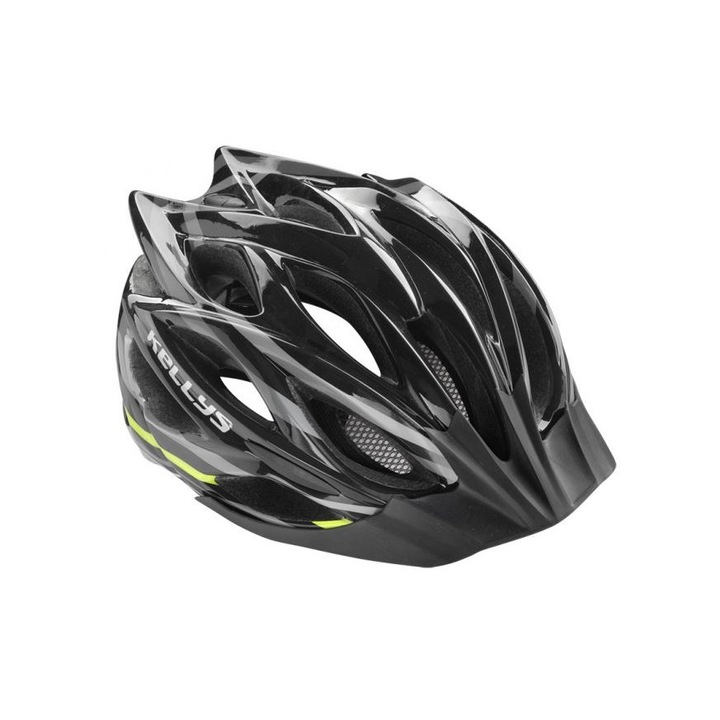 Kellys Dynamic kerékpáros védősisak, 58-61 cm, Fekete/Zöld