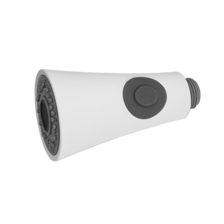 Накрайник за разтегателен душ Spis Design, ABS, 2 функции, Бял