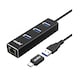 Hub USB 3.0, Atolla, RJ45/USB-C, 1000Mbps, Negru