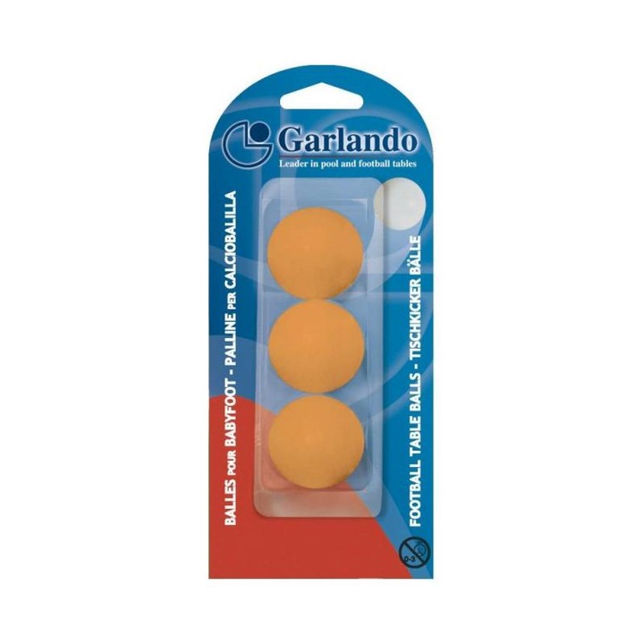 Комплект 3 топки за джага Garlando Standard, Orange, гладки