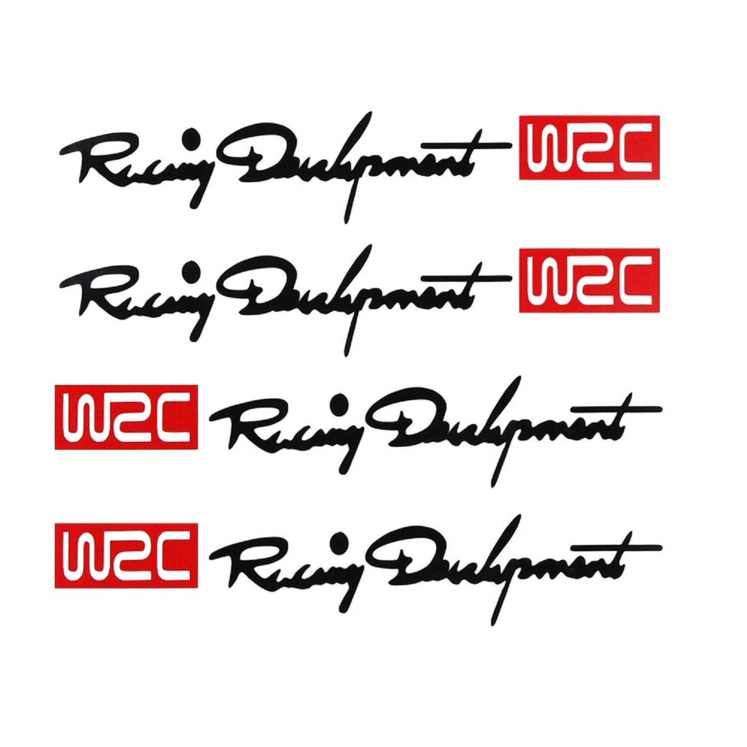 Set 4x Stickere WRC Racing, pentru Auto, Moto, Red-Black - eMAG.ro