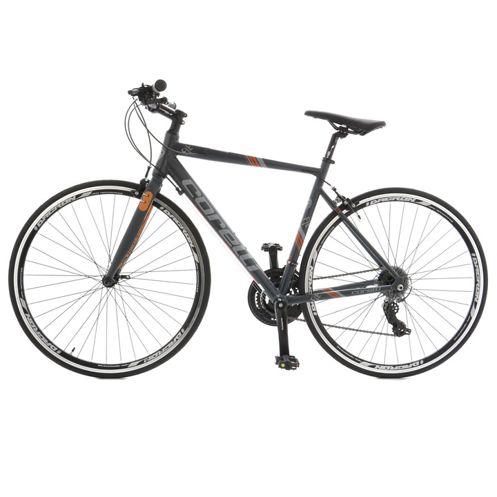 Велосипед 700c Corelli Fit Bike 1.0, Трансмисия Shimano, Рамка 52 см, Спирачки Promax, Сив/Оранжев