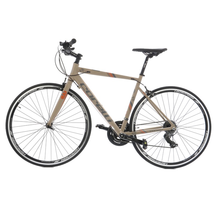 Велосипед 700c Corelli Fit Bike 1.0, Трансмисия Shimano, Рамка 52 см, Спирачки Promax, Кафяв/Оранжев