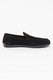 CALVIN KLEIN, Mocasini de piele intoarsa cu varf rotund, Negru, 41