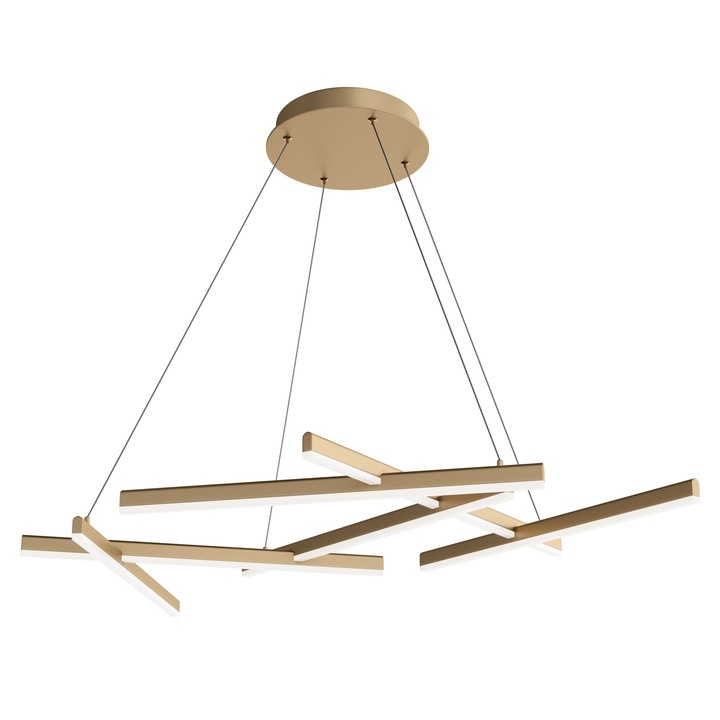 Maytoni Modern Line Златен полилей, LED 75 W, 3500 lm, 4000 K