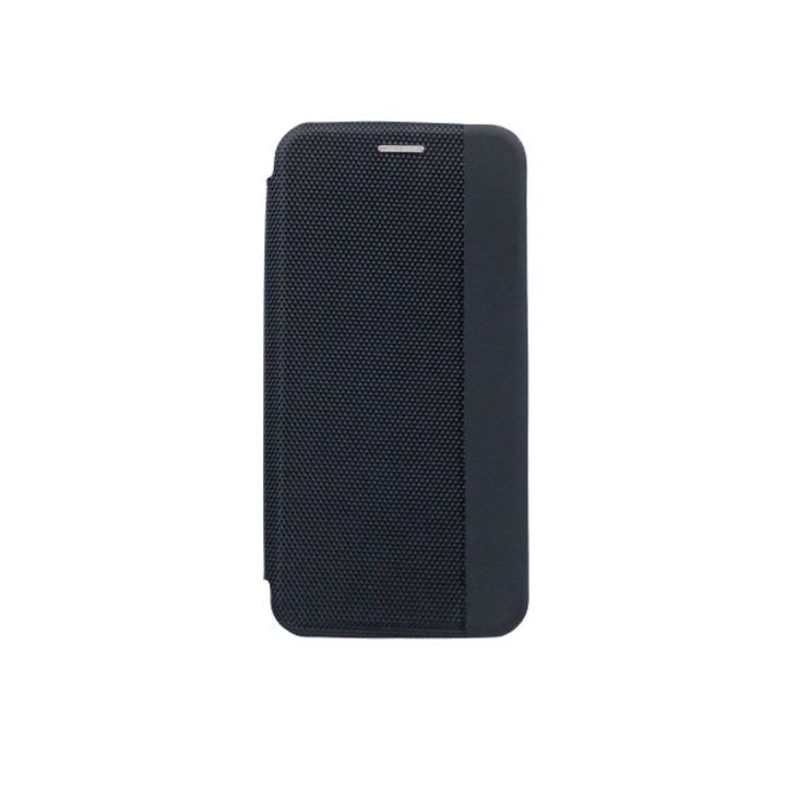 Husa tip carte striata pentru Samsung J7, Negru