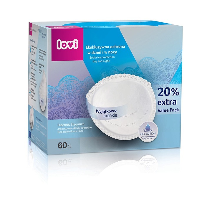 Lovi Discreet Elegance melltartóbetét 60 db. fehér