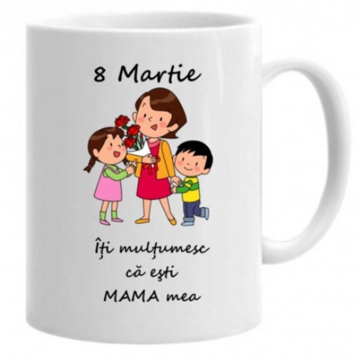 Cana cu mesaj "8 Martie", 6, 330 ml, Profitop