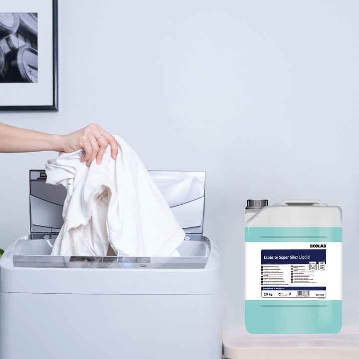 Detergent manual, Ecolab Ecobrite super silex liquid, complet enzimatic, neutru cu parfum, 20kg
