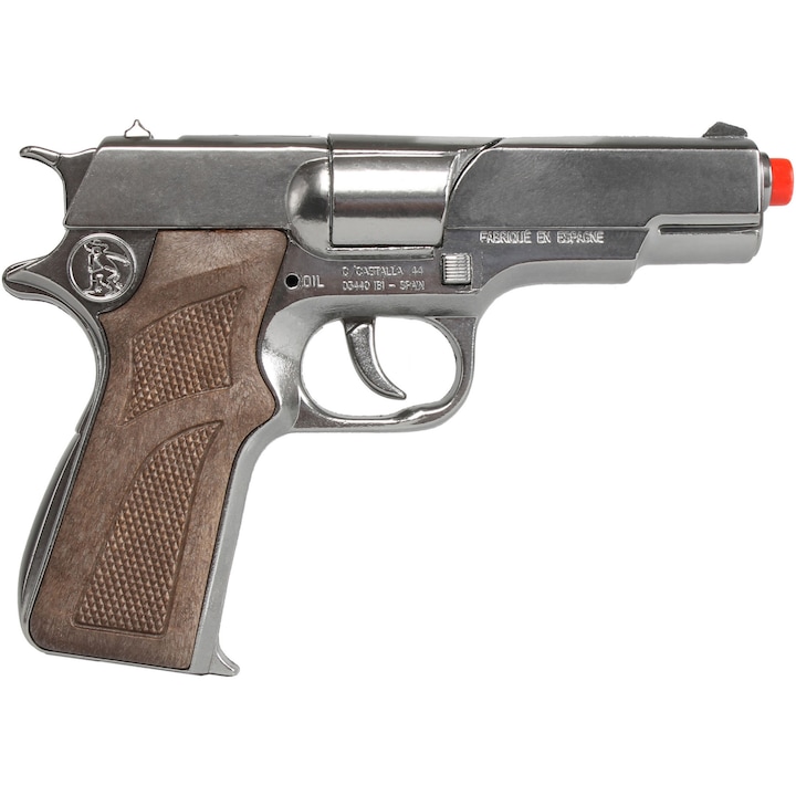 Pistol cu capse Gonher - Pistol politie metalic, 8 capse, 19 cm