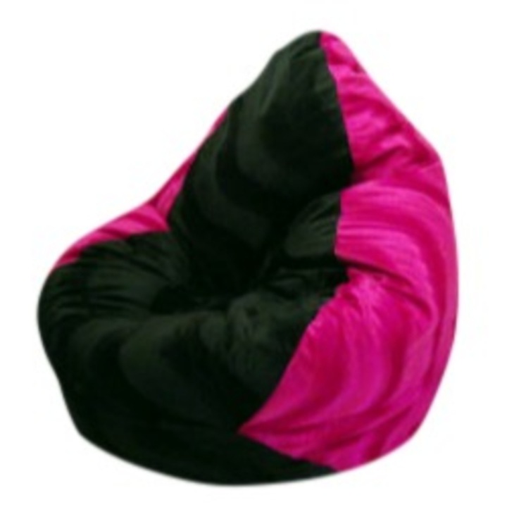 Fotoliu Altmark-Design, blana artificiala, XL, roz/negru