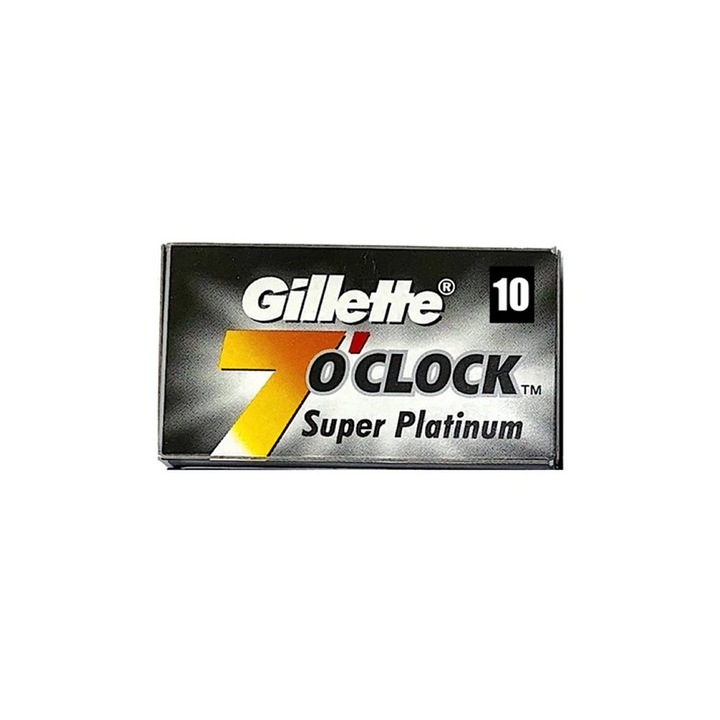 Set 10 lame de ras Gillette 7 o'clock Super Platinum