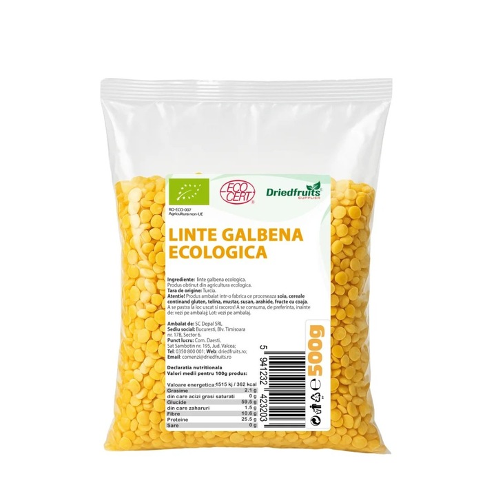 Linte galbena BIO - 500 g