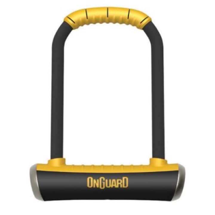 Велосипедна ключалка Onguard PitBull STD 8003, U-lock, Steel, Black/Yellow