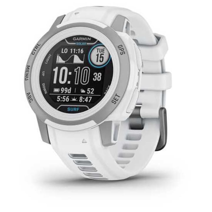 Смарт часовник Instinct 2S, Garmin, 40 мм, бял/сив
